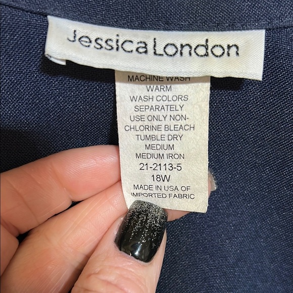 Jessica London Elegant Dark Blue Blazer - Picture 2 of 3